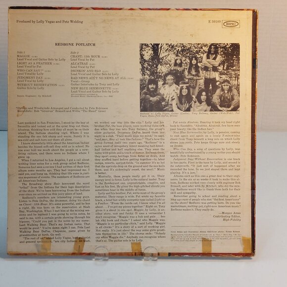 Redbone ~ Potlatch (Vinyl LP, 1970) - Picture 4 of 4